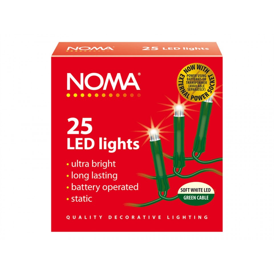 String Static LED Lights Multi Coloured x 25