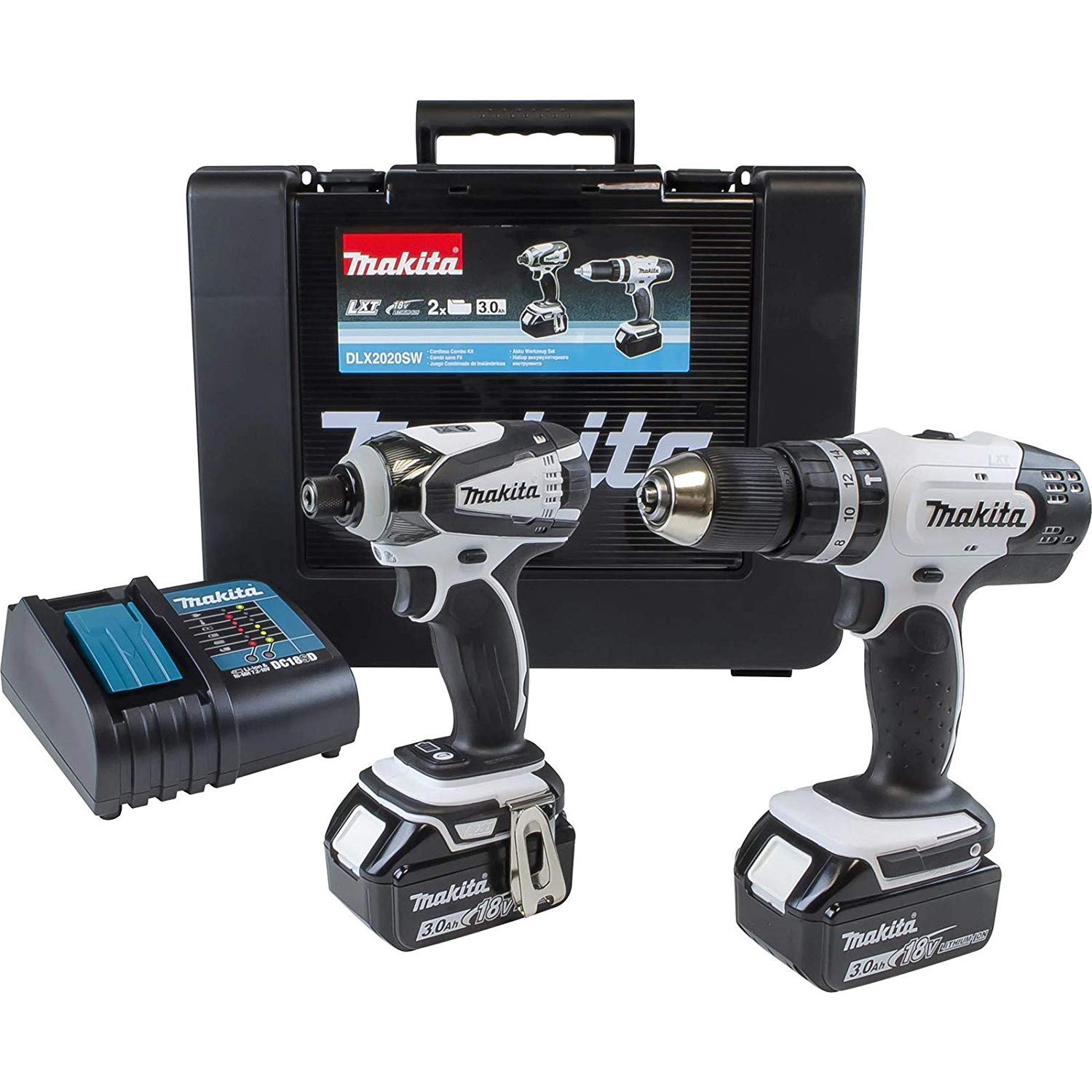 Makita 18V Cordless Combi Drill & Impact Driver Twin Pack DLX2020SW