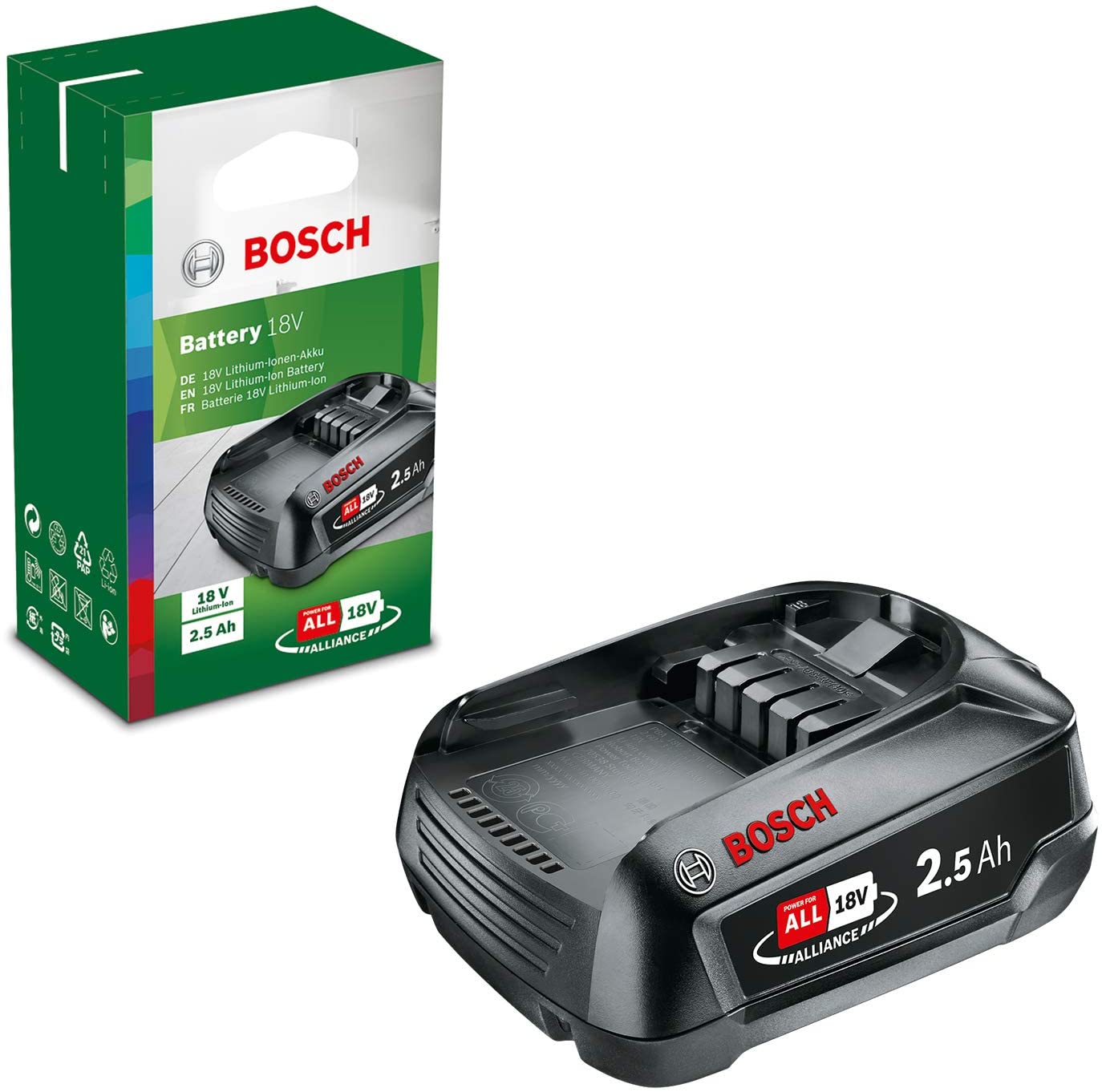 BOSCH Battery pack PBA 18V 2.5Ah W-B-1 600 A00 5B0 - Elmers Hardware