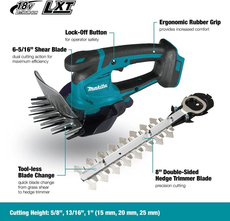 Makita DUM604ZX 18v Grass Shear & Hedge Cutter Body Only, Blue Elmers